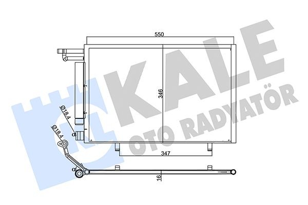 KALE OTO RADYATOR Air conditioning condenser Article number: 357855 cheaply