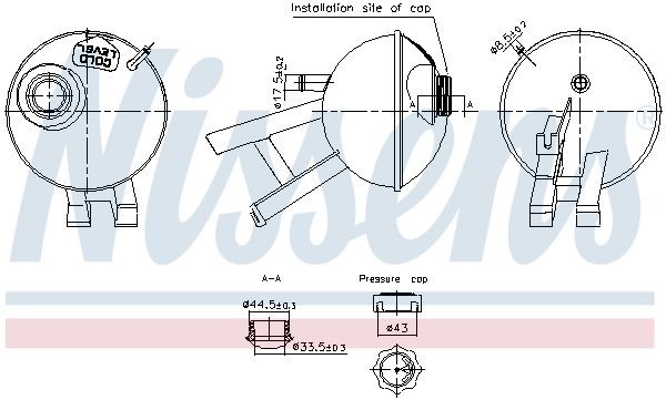 NISSENS Coolant expansion tank Article number: 996348 cheaply