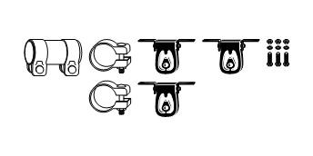 HJS Exhaust mounting kit Article number: 82 11 1533 cheaply