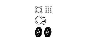 HJS Mounting Kit, catalytic converter Article number: 82 11 3221 cheaply