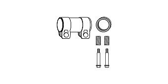 HJS Mounting Kit, catalytic converter Article number: 82 23 4431 cheaply
