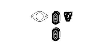 HJS Exhaust mounting kit Article number: 82 49 8367 cheaply