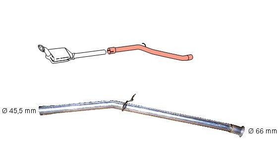 HJS Repair Pipe, catalytic converter Article number: 91 22 8050 cheaply