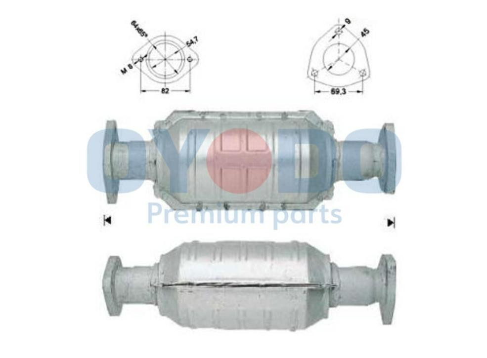 Oyodo Catalytic converter Article number: 10N0003-OYO cheaply