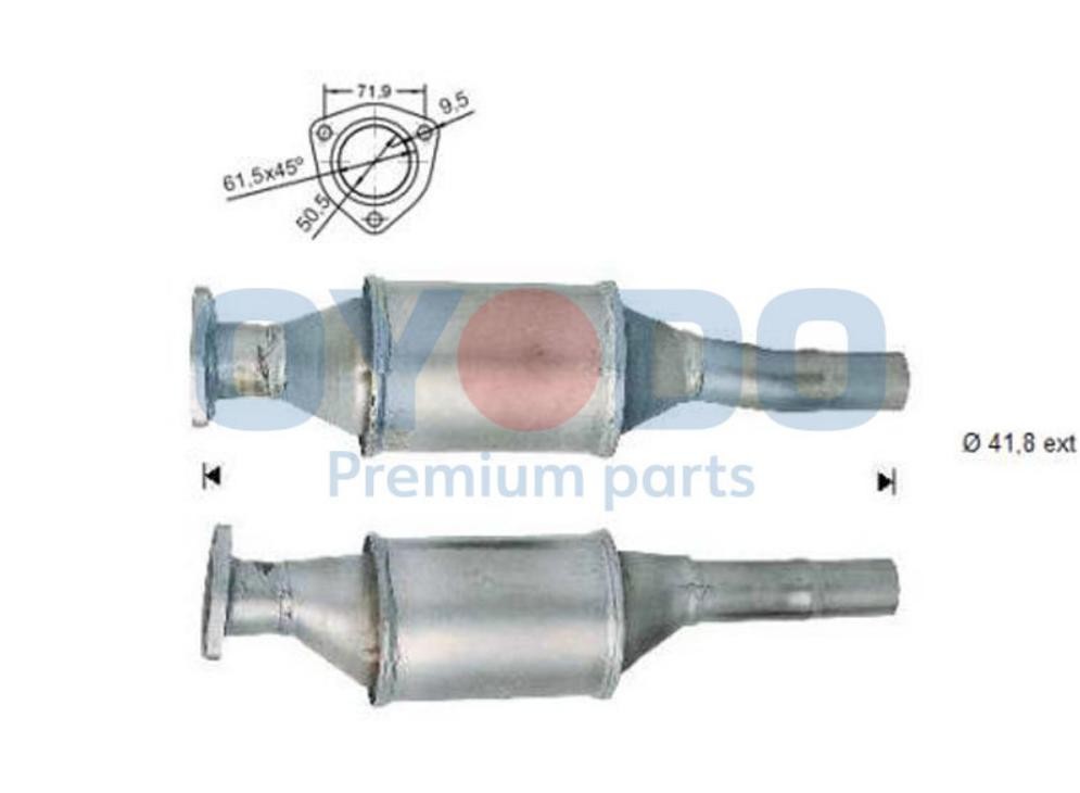 Oyodo Catalytic converter Article number: 10N0022-OYO cheaply