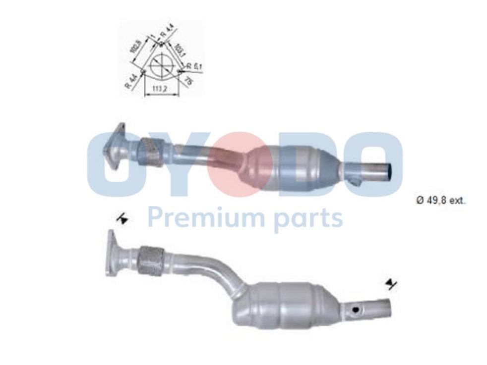 Oyodo Catalytic converter Article number: 10N0044-OYO cheaply