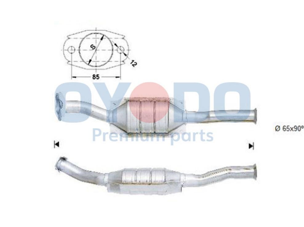 Oyodo Catalytic converter Article number: 10N0093-OYO cheaply
