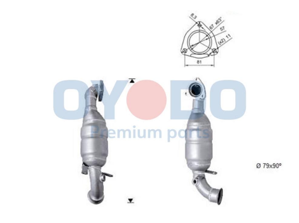 Oyodo Catalytic converter Article number: 10N0121-OYO cheaply
