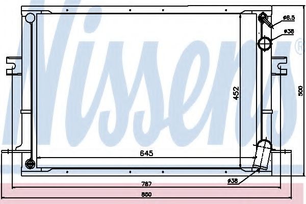 NISSENS Engine radiator Article number: 62289 cheaply