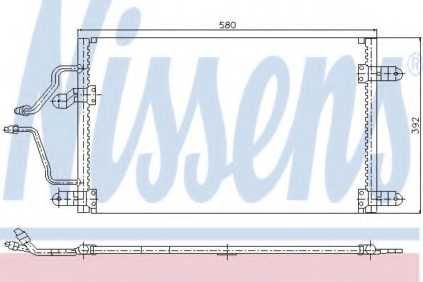 NISSENS Air conditioning condenser Article number: 94245 cheaply