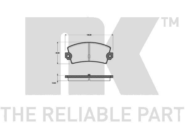 NK Brake pad set Article number: 222341 cheaply