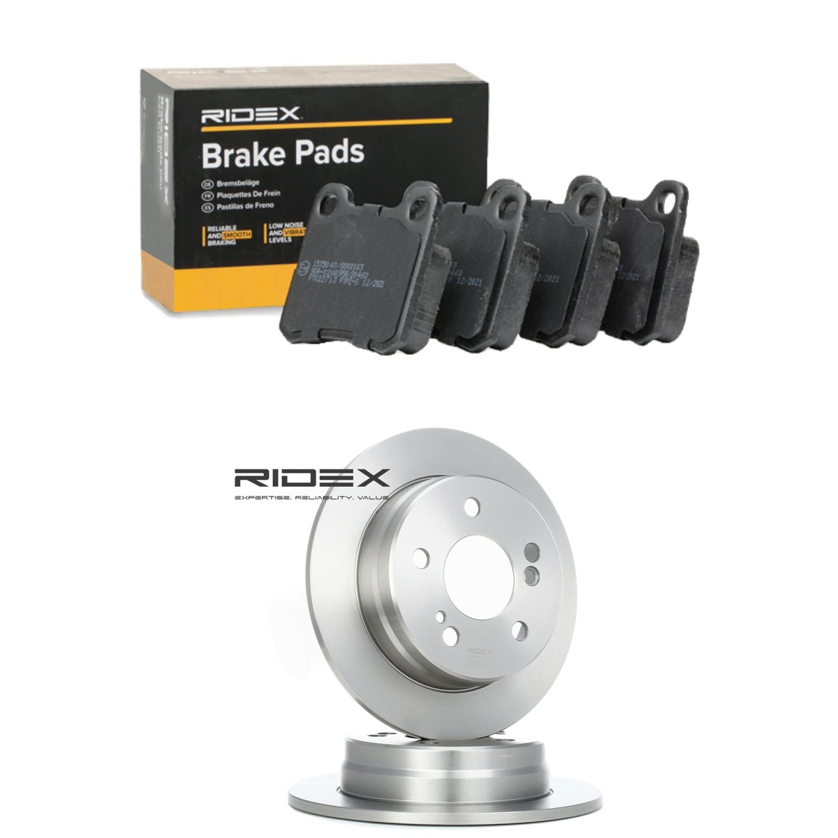 RIDEX Brake discs and pads set Article number: 3405B3329 cheaply