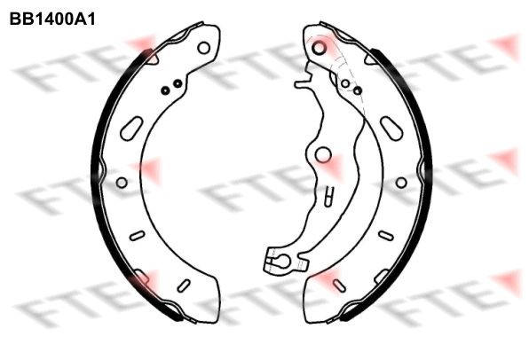 FTE Brake Shoe Set Article number: 9100135 cheaply