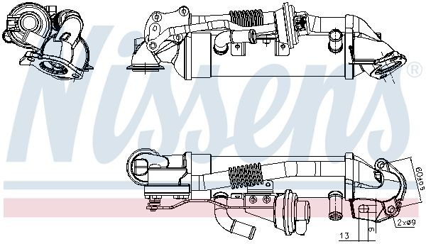 NISSENS 989476 Ψυγείο EGR DUCATO 2.3 D 120 Multijet 120 PS Πετρέλαιο