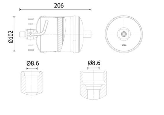 MAHLE ORIGINAL Tørrer, klimaanlæg Varenummer: AD 324 000S billige