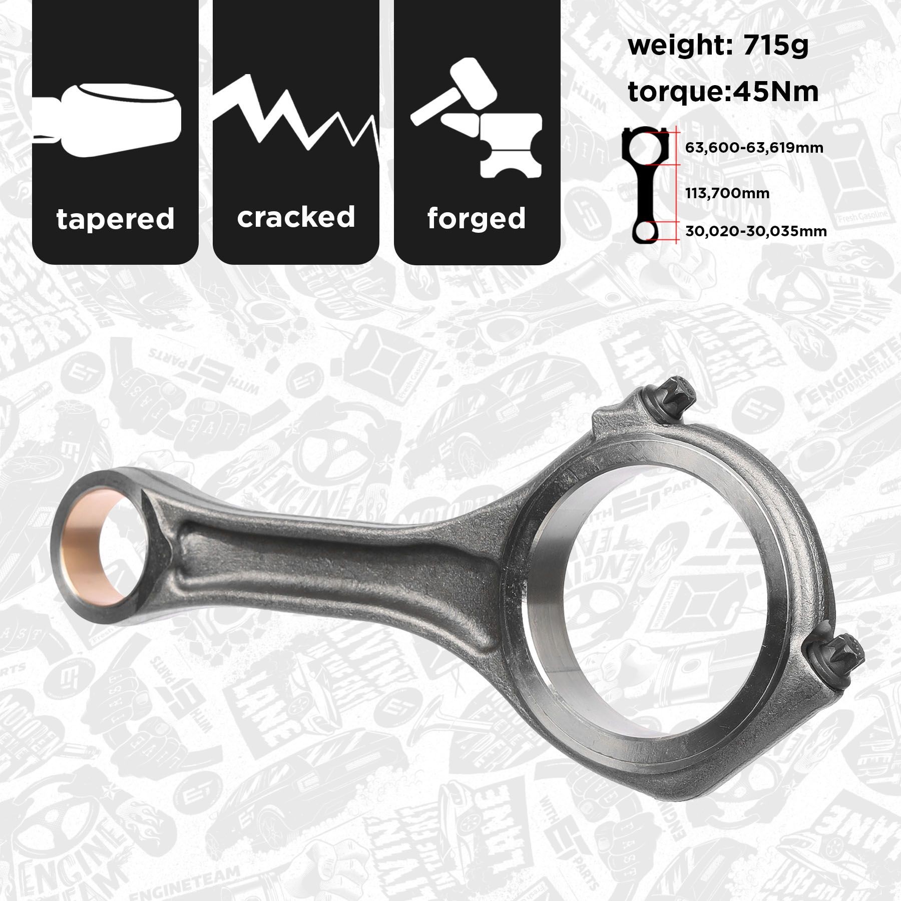 ET ENGINETEAM OM0077 Connecting Rod A4 3.0 TDI quattro 245 PS Diesel 2015