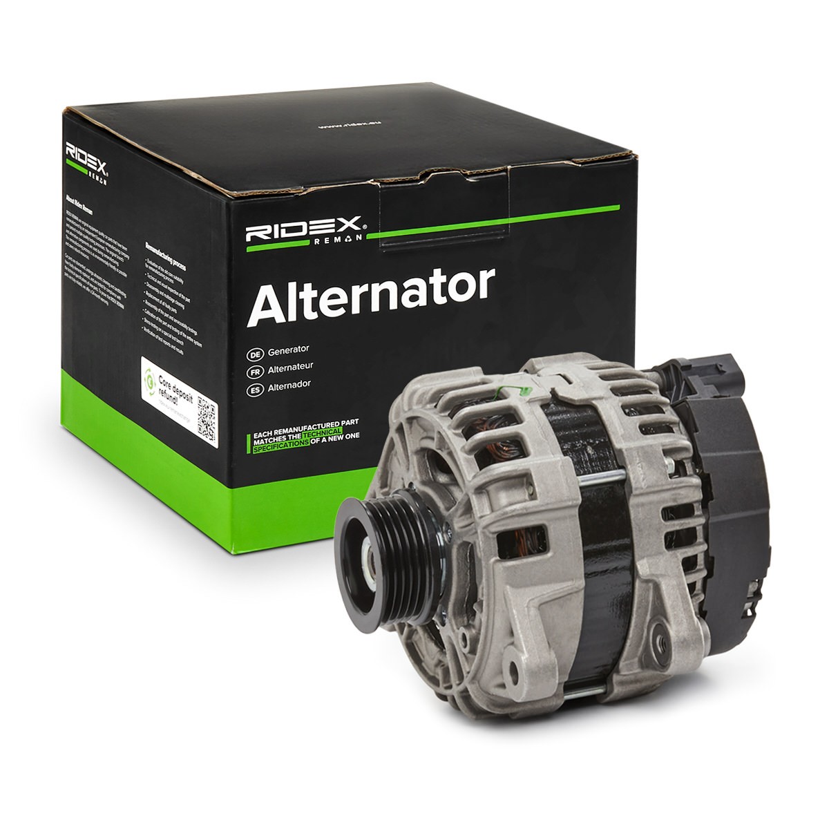 RIDEX REMAN Generator Varenummer: 4G1565R billige