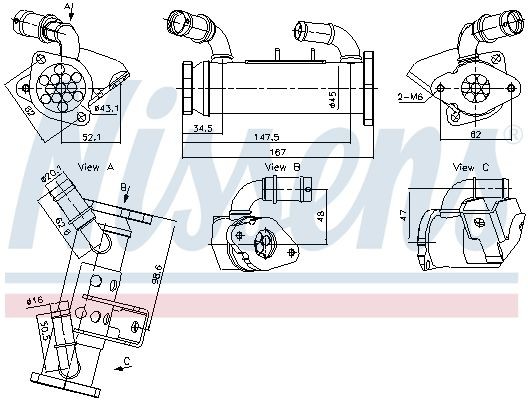 NISSENS 989474 EGR-jahuti RANGE ROVER 3.6 D 4x4 272 HP Diisel 2012