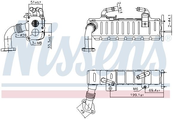 NISSENS 989475 EGR-jahuti HILUX Pick-up 2.5 D-4D (KUN15, KUN35) 144 HP Diisel 2016