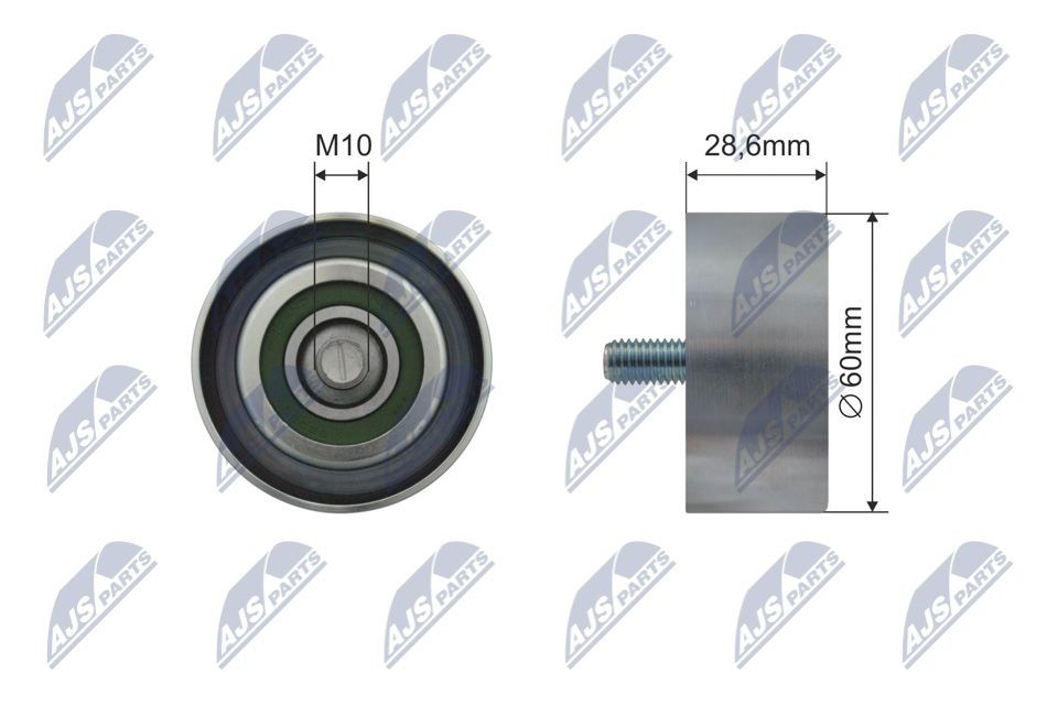 NTY Deflection / Guide Pulley, v-ribbed belt Article number: RNK-HY-521 cheaply