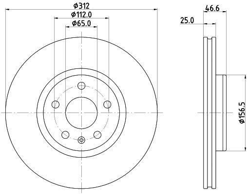 HELLA Brake disc Article number: 8DD 355 134-941 cheaply
