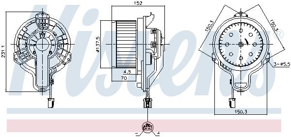 NISSENS Vnútorný ventilátor číslo článku: 87648 lacno