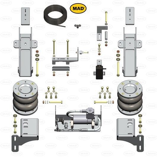 MAD NR-197534-R Air Spring, suspension SPRINTER 310 CDI 2.2 (906.731, 906.733, 906.735) 95 PS Diesel 2020