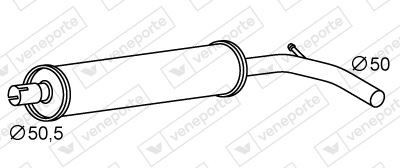 VEGAZ Middle silencer Article number: RS-639 cheaply