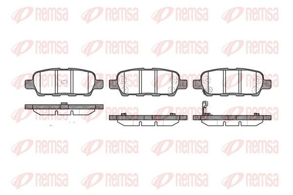 REMSA Brake pad set Article number: 0876.01 cheaply