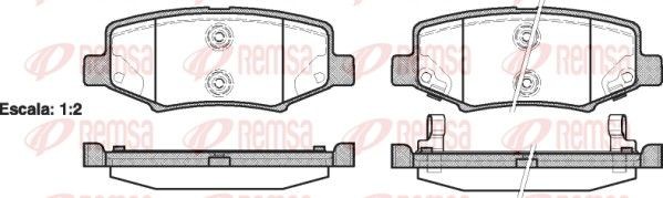 REMSA Brake pad set Article number: 1264.02 cheaply