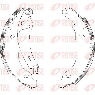 REMSA Brake Shoe Set Article number: 4169.02 cheaply