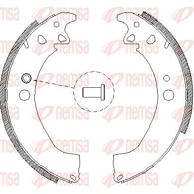 REMSA Brake Shoe Set Article number: 4502.00 cheaply