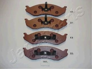 JAPANPARTS Høyytelses bremsbelegg artikkelnummer: PA-057P billig