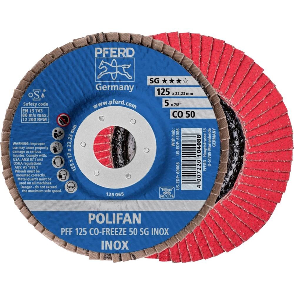 PFERD Slibeskive, vinkelsliber Polifan SG Inox Varenummer: 67612550 billige