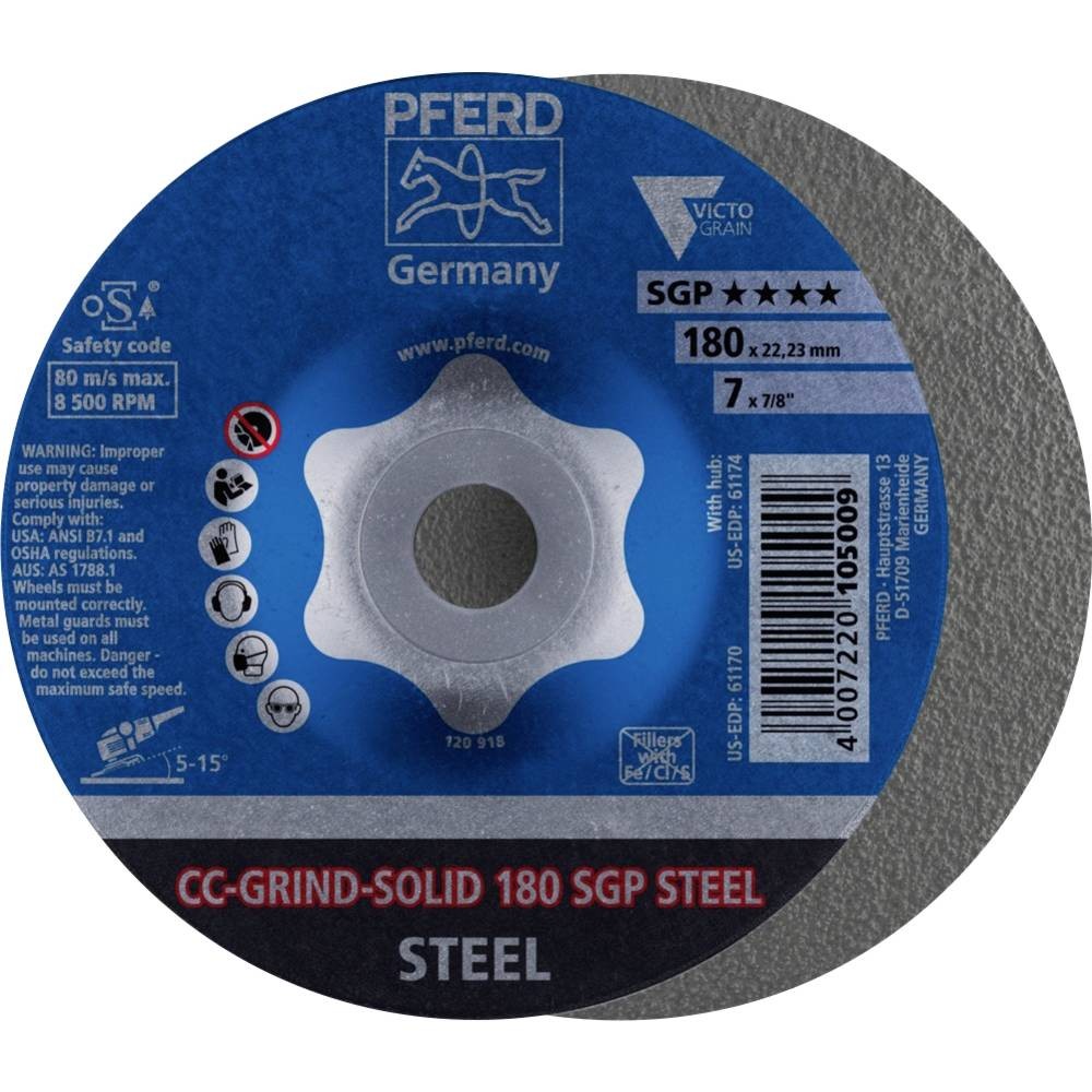 PFERD Slibeskive, vinkelsliber SGP Steel Varenummer: 64187180 billige