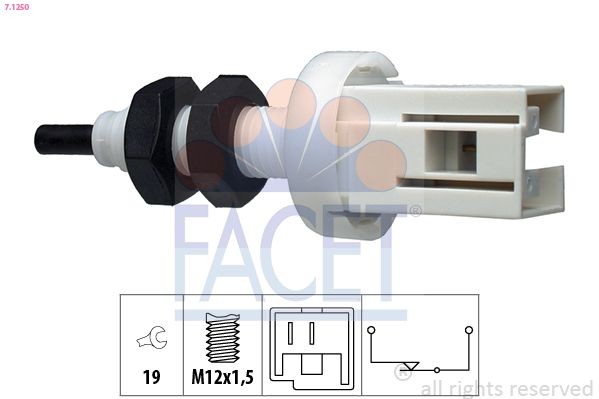 FACET Brake Light Switch Article number: 7.1250 cheaply