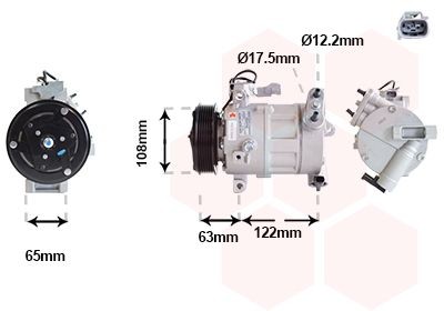 VAN WEZEL Air conditioning compressor Article number: 1701K708 cheaply