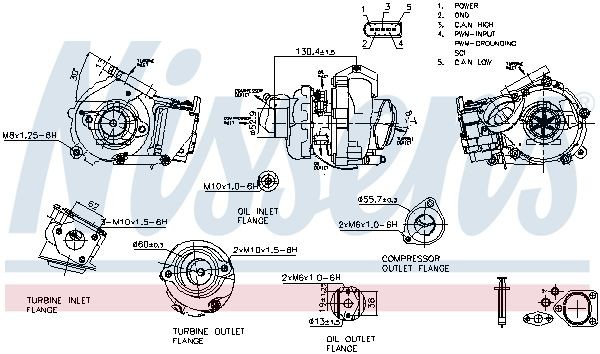 NISSENS Turbocharger Article number: 93502 cheaply