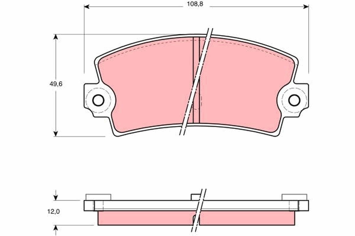 TRW Brake pad set Article number: GDB155 cheaply