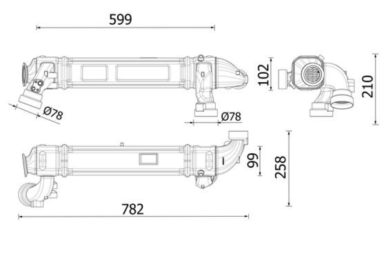 MAHLE ORIGINAL EGR køler Varenummer: CE 53 000P billige