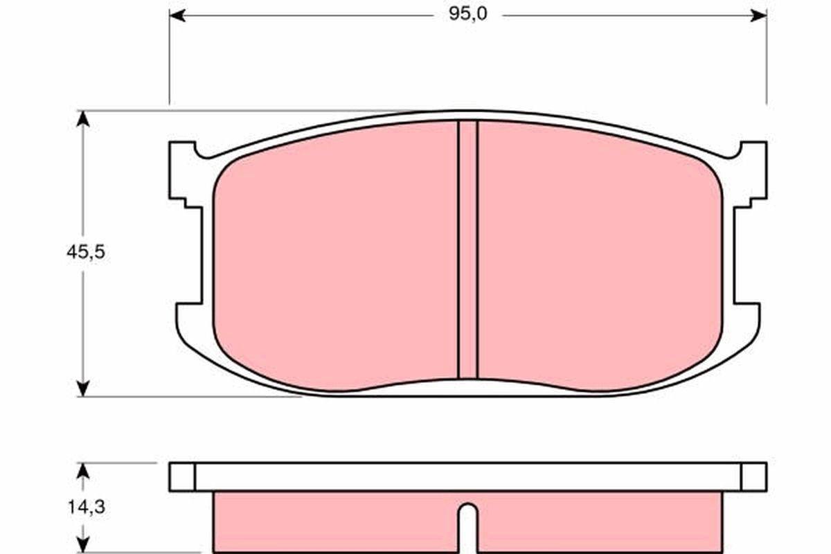 TRW Brake pad set Article number: GDB252 cheaply