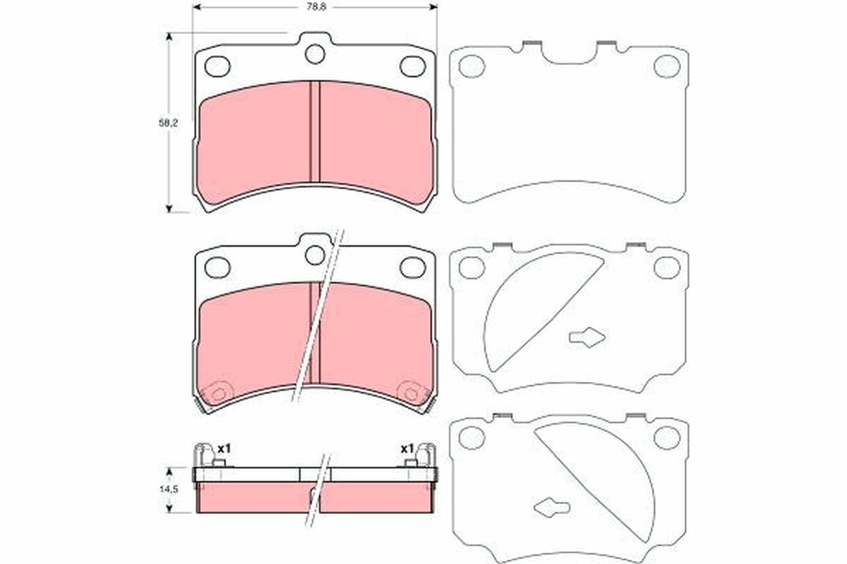 TRW Brake pad set Article number: GDB3219 cheaply