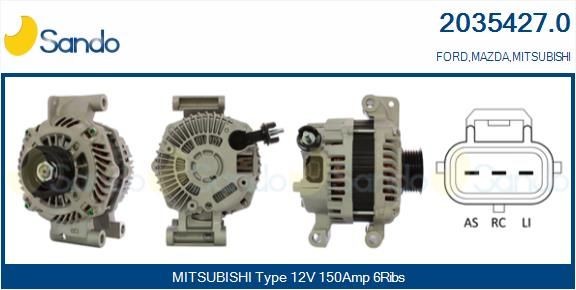 SANDO Ignition coil Article number: SIC76020.0 cheaply