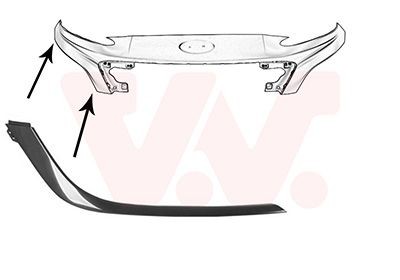 VAN WEZEL 8150586 Bumper moulding KONA 1.6 T-GDi 199 PS Petrol 2023