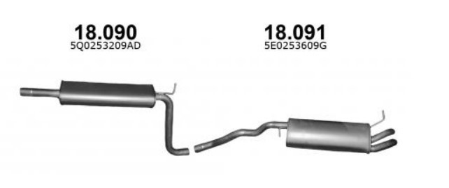 IZAWIT Middle silencer Article number: 18.090 cheaply