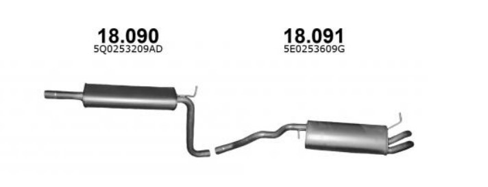 IZAWIT Rear silencer Article number: 18.091 cheaply