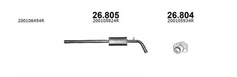 IZAWIT Middle silencer Article number: 26.805 cheaply