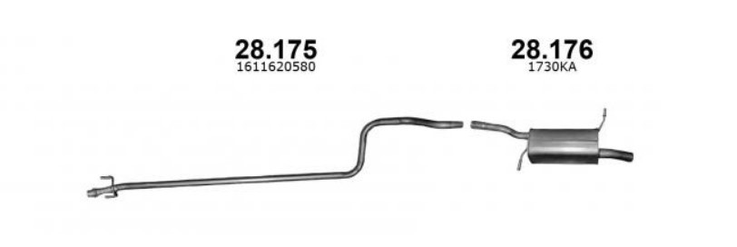 IZAWIT Rear silencer Article number: 28.176 cheaply