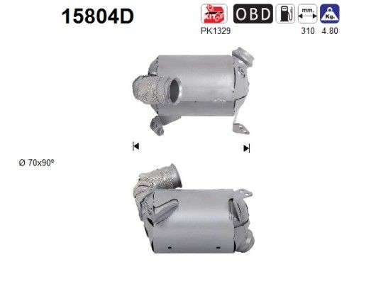 AS Catalytic converter Article number: 15804D cheaply
