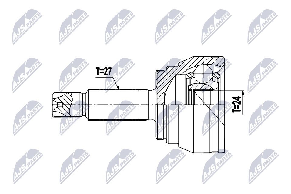 NTY Joint kit, drive shaft Article number: NPZ-KA-369 cheaply